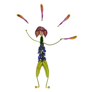 JUGGLE - Stampa di arte botanica per tutte le stagioni e per tutti i motivi - Biglietto di auguri per il giardino - Floreale, botanica, natura, fiori pressati