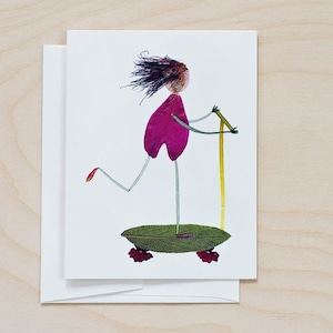 Pressed Flower Notecard Set: Botanical Art Cards for Gardener, print of petal people image 7