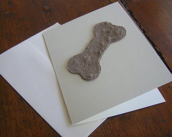 Dog sympathy card - Pet sympathy for a pet loss - Plantable paper bone made of recycled paper & Chinese forget-me-not flower seeds - Canine