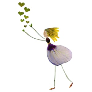 SENDING LOVE - I Love You, Hochzeit, Verlobung, Jahrestag, Freundschaft, Sympathie, Valentinstag - Botanischer Kunstdruck - Garten Grußkarte