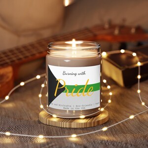 Burning with Pride Candle - Demiromantic Pride