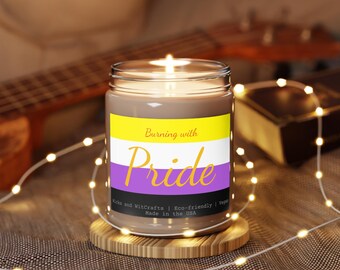 Burning with Pride Candle - Non-Binary Pride