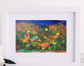 Floral Modern Abstract Flower Painting Contemporary Wall ArT