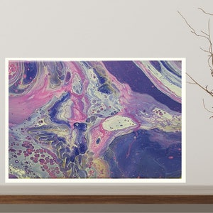 Pink and Blue Contemporary Abstract Canvas Painting Original Wall Art