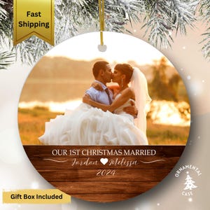 Couples Christmas Ornament - Personalized Couple Names Christmas Ornament - Our First Christmas Together - New Couple Gift