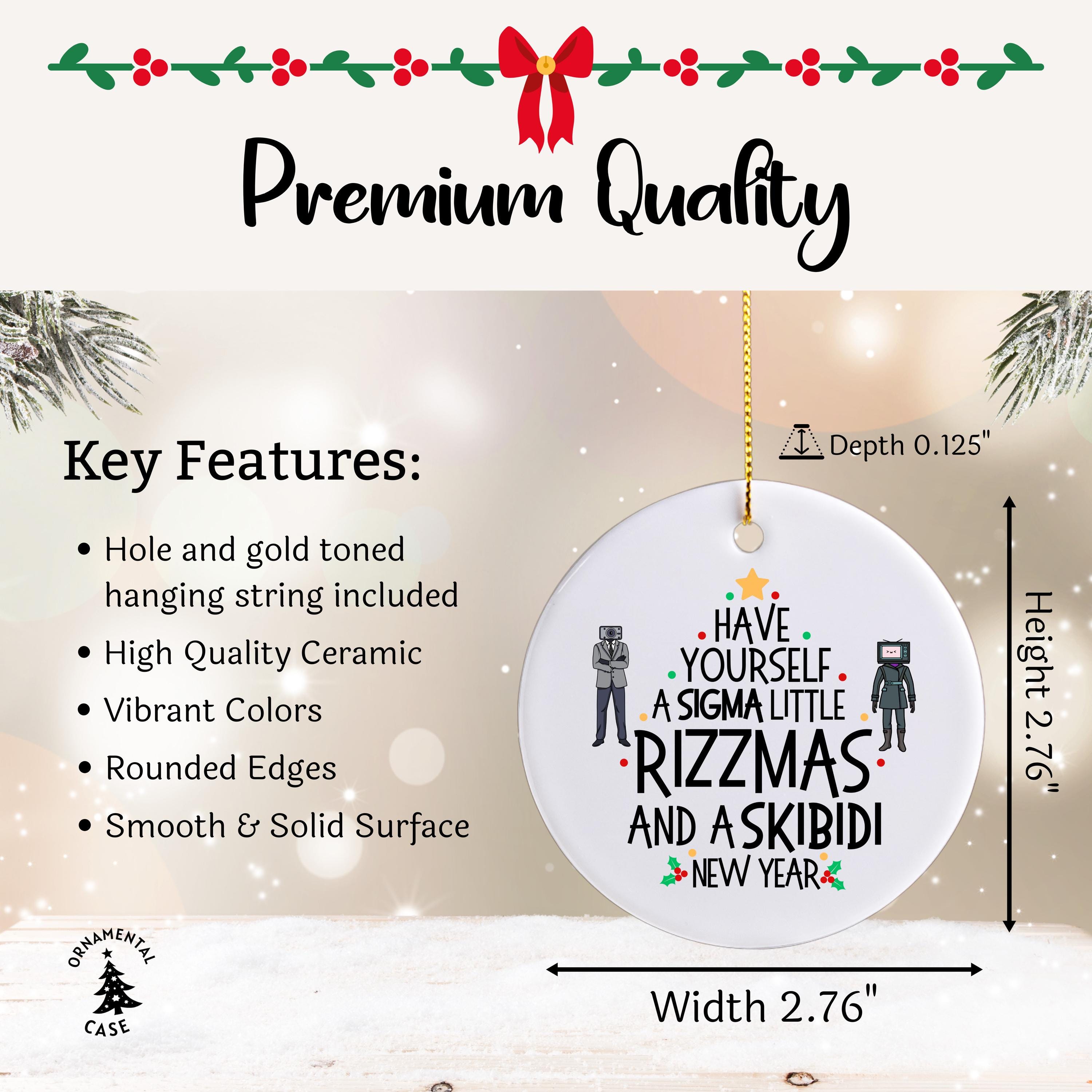 Sigma Rizzmas Teenage Ornament 2024, Funny Meme Christmas Ornament ...