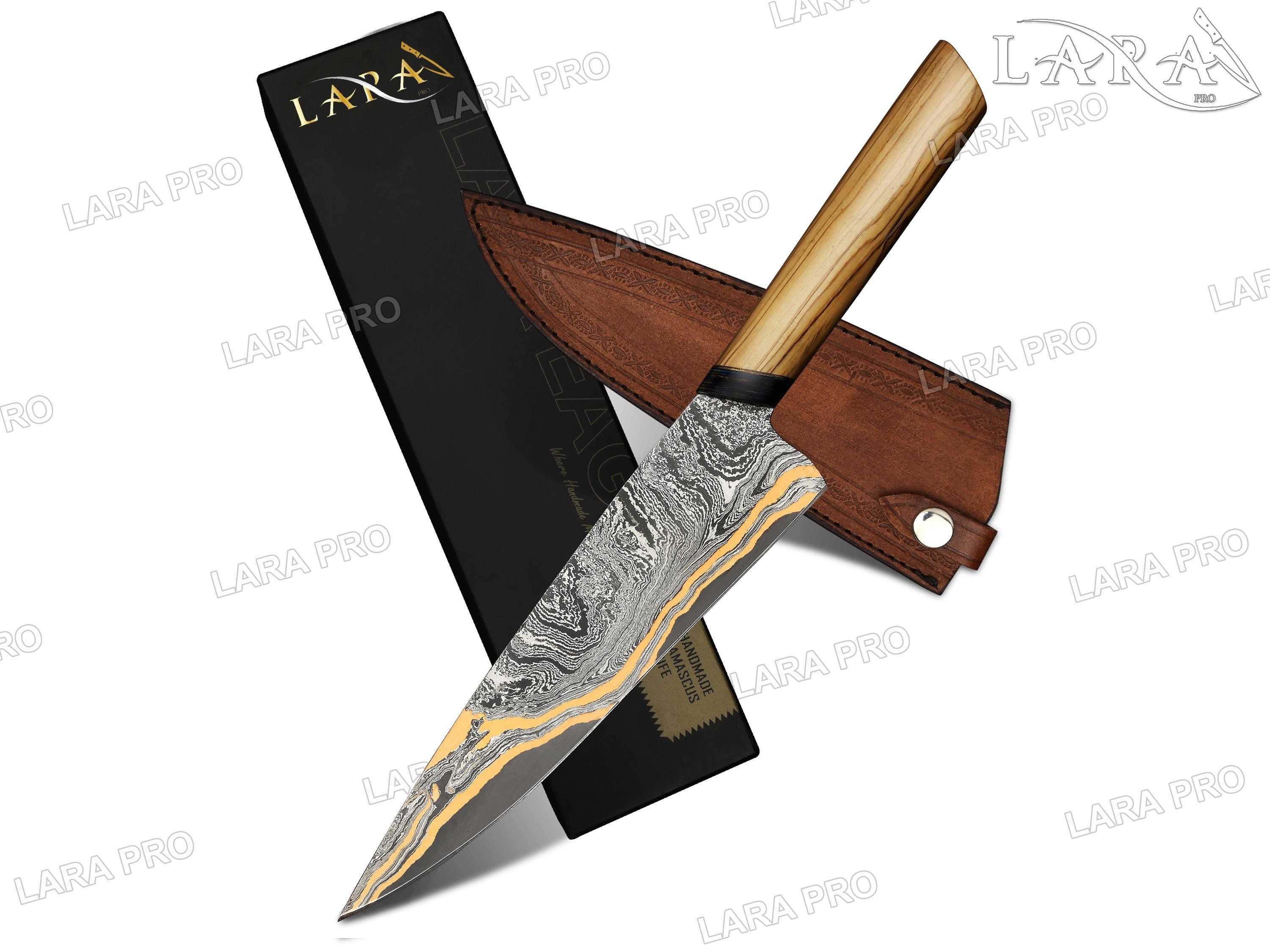 COPPER Handmade Chef Knife Copper Damascus Knife Elegant Anniversary Gift Knife Copper Kitchen chef knife Wedding Gift for Her
