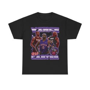 ヴィンテージ ヴィンス カーター T シャツ - レトロ 90 年代ヒップホップ ブートレッグ T シャツ、スローバック グラフィック シャツ