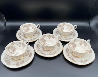 75 Piece Set Castleton China Gloria Pattern Teacup Saucer Cream