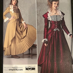 Simplicity 2172 Sizes 14 16 18 20 22 Misses Steampunk Victorian Gothic Cosplay Costume Coat Skirt Bustier Sewing Pattern Uncut FF