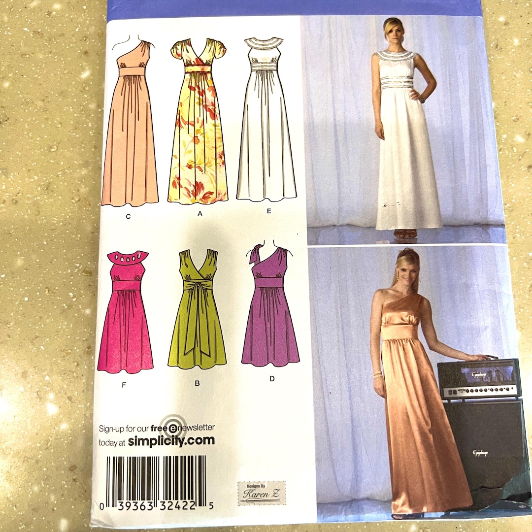Simplicity 2692 Size 12 14 16 18 20 Misses' Dress in Two Length With ...