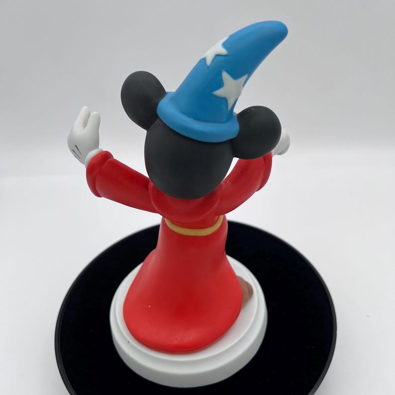 1990s Walt Disney Mickey Mouse Ceramic Figurine - Sorcerer's Apprentice Fantasia - 8" image 9