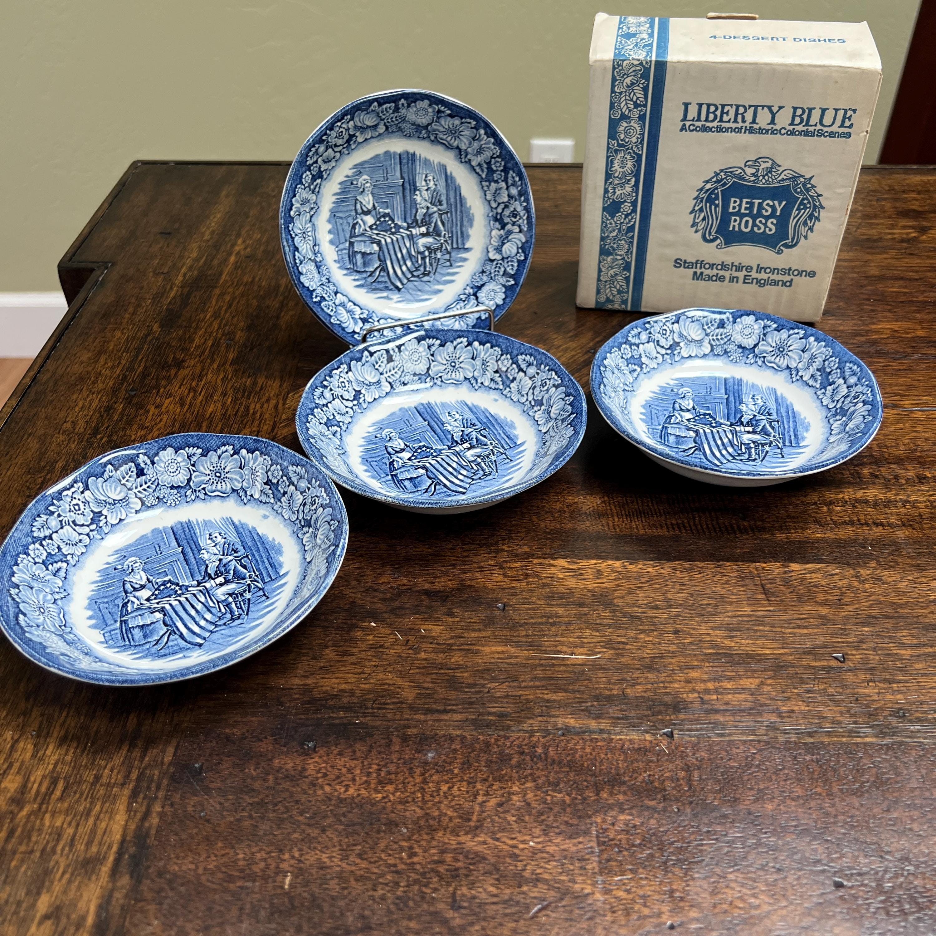 Vintage Liberty Blue Dessert Bowls - Etsy