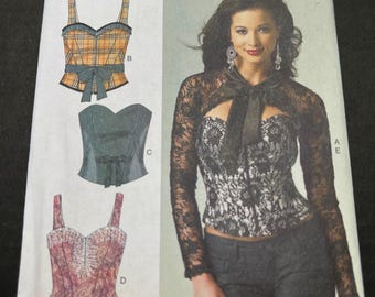 Butterick B5797 Size 14 16 18 20 22 Misses' Corset, Sash And Shrug, Close-Fitting, Lined, Boned Corset Costume Cosplay Steampunk, Uncut/FF