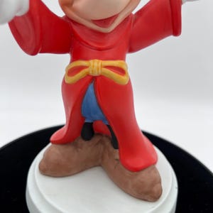 1990s Walt Disney Mickey Mouse Ceramic Figurine - Sorcerer's Apprentice Fantasia - 8" image 3