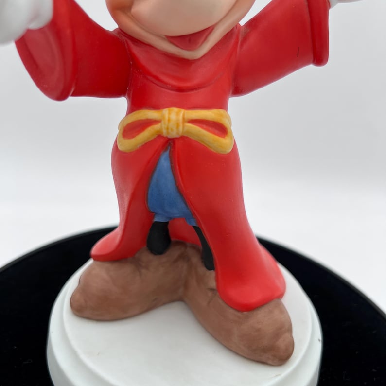 1990s Walt Disney Mickey Mouse Ceramic Figurine - Sorcerer's Apprentice Fantasia - 8" image 3