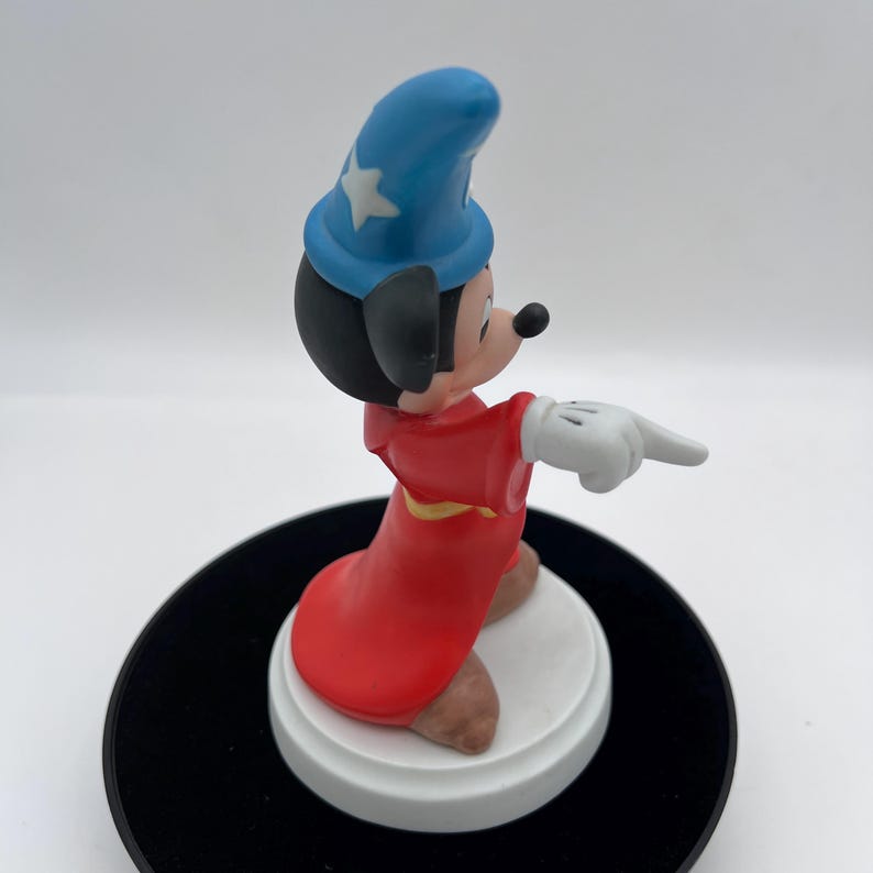 1990s Walt Disney Mickey Mouse Ceramic Figurine - Sorcerer's Apprentice Fantasia - 8" image 12
