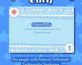 POTS Medical Alert Info Card - (Digital Download)