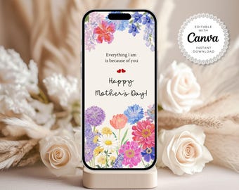 Digital Mother’s Day Card, Floral Mothers Day Card Digital, Mothers Day E-Card, Mother’s Day Video Card, Personalized Mother’s Day Gift
