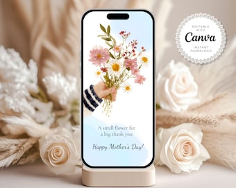 Digital Mother’s Day Card, Floral Mothers Day Card Digital, Mothers Day E-Card, Mother’s Day Video Card, Personalized Mother’s Day Gift
