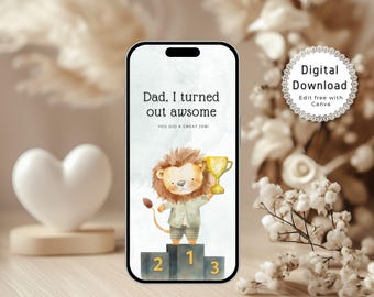 Funny Father’s Day eCard, Electronic Fathers Day Card, Digital Father’s Day Card, Animated Dad Card, Humorous Fathers Day Card Video
