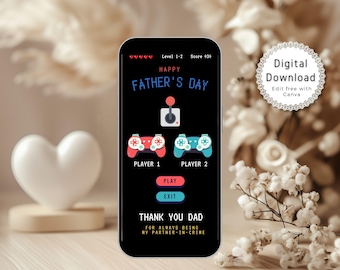 Carte virtuelle pour la fête des pères, carte électronique pour la fête des pères, carte de voeux numérique pour la fête des pères, carte animée pour la fête des pères, carte vidéo amusante pour la fête des pères
