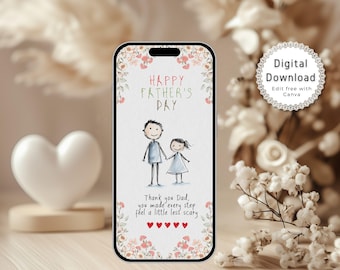 Father’s Day eCard, Electronic Fathers Day Card, Digital Father’s Day Card, Animated Mobile Card for Dad, Cute Fathers Day Card Video
