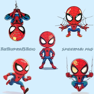 Arquivo png do Homem-Aranha, 5 designs, pacote do Homem-Aranha png, vetor, download instantâneo transparente png