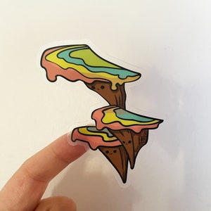 Rainbow Shelf Mushroom Sprite Transparent Large Vinyl sticker
