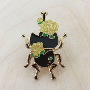 Insect - Flower Rhino Beetle (Yellow) - Enamel Pin
