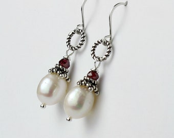 Freshwater Pearl Earrings, Pearl Drop Earrings, June Birthstone, Birthday Gift Ideas, Wife, Daughter, Girlfriend Gift, Valentine Gift