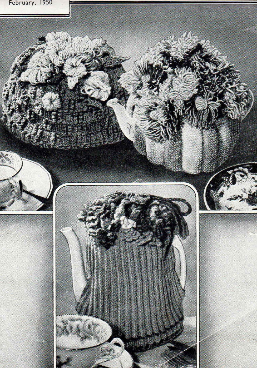 1950 Vintage Knitted and Crocheted Tea Cosy (3) PDF Pattern (instant ...