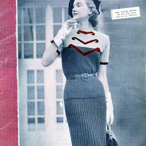 1951 Fleishers Hand Knit Fashions: 25 patrones vintage (PDF)