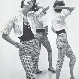 Vintage Knitting Pattern Brief Bolero Sweater 1950s Sweater PDF Knitting Pattern Instant Delivery