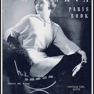 1935 Minerva Paris Book 17 Patterns Kniting Digital Instant Delivery Coat Hats Suits Evening Dress Sports Outfit 30s Vintage Patterns PDF