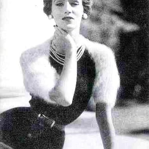 Modèle de haussement d'épaules angora vintage 1953 (téléchargement PDF)