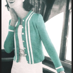Vintage Knitting Pattern 1950s Short Summer Jacket  PDF Instant Download PDF Download