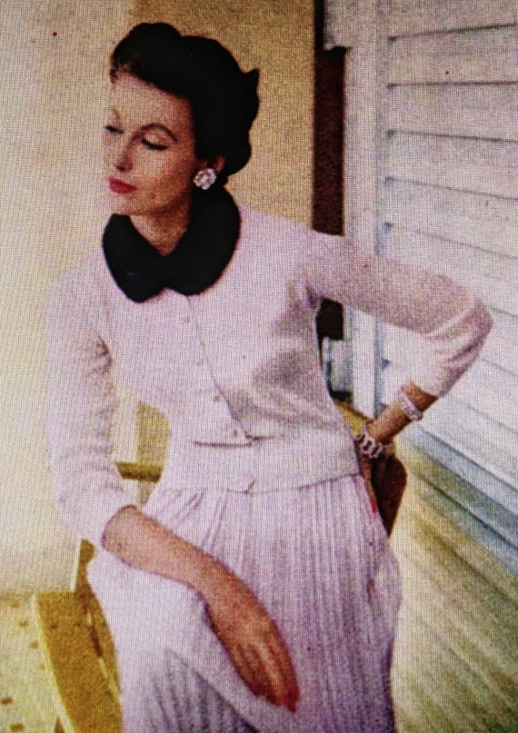 Vintage Knitting Pattern 1953 Classic Cardigan PDF Instant | Etsy