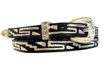 Real Silver Thread Cowboy Hat Band Toquilla De Hilo De Plata Gold Plated