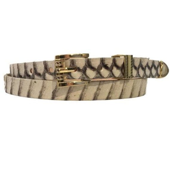 Cobra Snakeskin Cowboy Hat Band Gold Plated 3 Piece Buckle  display picture 1