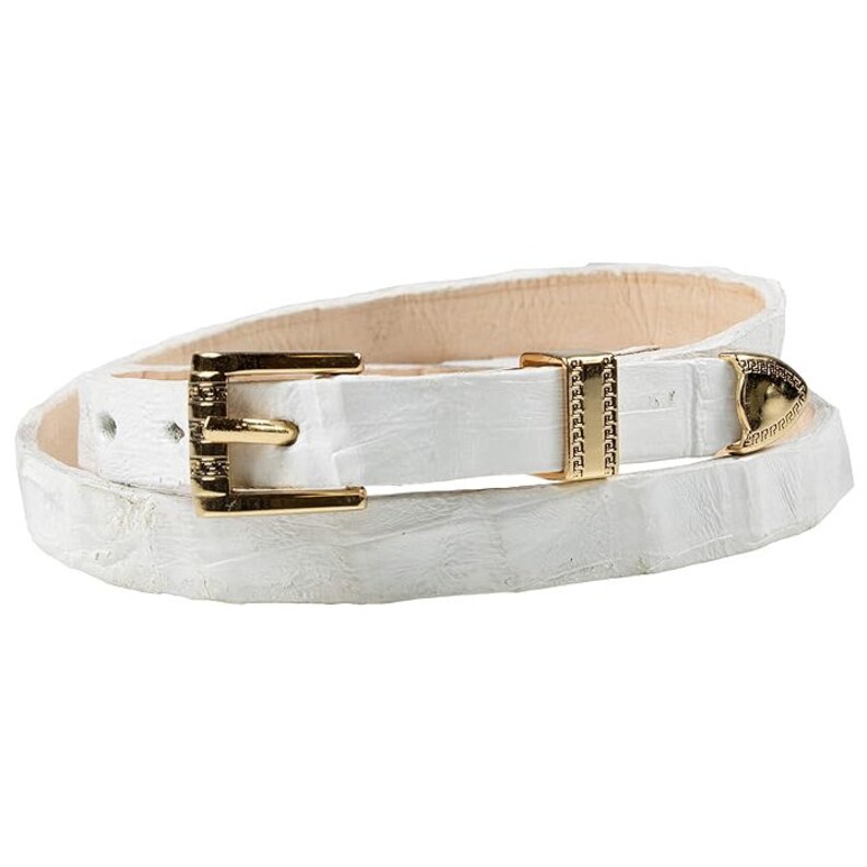 American Handcrafted Leather Alligator Hat Band – Silver Buckle, Western, Unisex