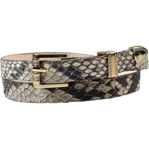 Ensemble de 3 boucles en python pour chapeau de cowboy en peau de serpent, plaqué or, fait main 26 po.