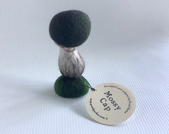 Needle felted toadstool, ‘Mossy Cap’ by Gretel Parker