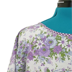 Daisy Dress - AU size 22/US 18, handmade vintage dress with pockets, womens gathered dress, plus size floral cottagecore dress, boho frock