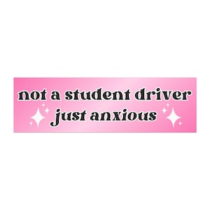 Anxious Driver Funny Car Bumper Magnet, Bad Driver Magnet, Gen Z Humor, Unhinged Car Magnets, New Driver Magnet, Cute Girl Car Accessories