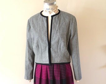 Gray Wool Crop jacket sz M/L