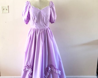 Lilac Gown vintage 1980s Princess Dress sz S/M