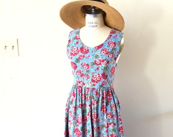 Floral maxi dress cottage core 1990s Sz Small