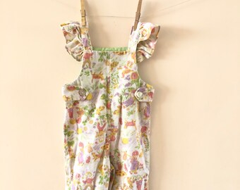Pastel Garden Overalls sz 24 months