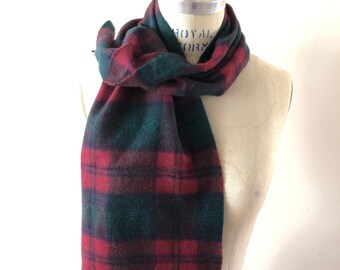 Tartan Scarf cashmere vintage 1980s Lord and Taylor